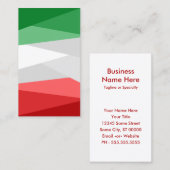 Carte De Visite Piles vertes de couleur blanche et rouge (Devant / Derrière)