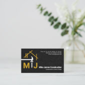 Carte De Visite Pilier Monogram Hammer Nail A-Frame Entrepreneur (Debout devant)