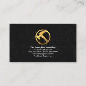 Carte De Visite Pilier Monogram Hammer Nail A-Frame Entrepreneur (Dos)