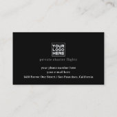 Carte de visite pilote avec avion (Dos)