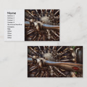 Carte De Visite Pilote - avion - moteurs au prêt (Devant / Derrière)