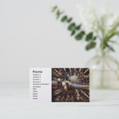 Carte De Visite Pilote - avion - moteurs au prêt (Debout devant)