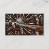 Carte De Visite Pilote - avion - moteurs au prêt (Dos)