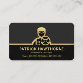 Carte De Visite Pilote Chauffeur Or Conduite de cadre (Devant)