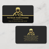 Carte De Visite Pilote Chauffeur Or Conduite de cadre (Devant / Derrière)