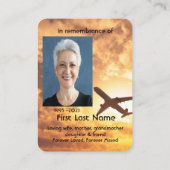 Carte De Visite Pilote commercial personnalisé (Dos)