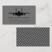 Carte De Visite Pilote d'aigle F-15E (Devant / Derrière)