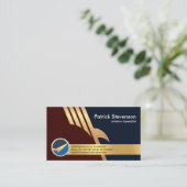 Carte De Visite Pilote d'ailes créatives d'aigle à faucon (Debout devant)