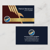 Carte De Visite Pilote d'ailes créatives d'aigle à faucon (Devant / Derrière)