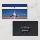 Carte de visite pilote d'avion (Devant / Derrière)