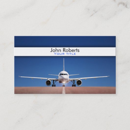 Carte de visite pilote d'avion (Devant)