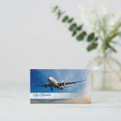 Carte de visite pilote d'avion (Debout devant)