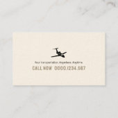 Carte De Visite Pilote d'avion | Aviation (Dos)