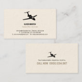 Carte De Visite Pilote d'avion | Aviation (Devant / Derrière)