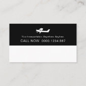 Carte De Visite Pilote d'avion | Aviation (Dos)