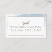 Carte De Visite Pilote d'avion | Aviation (Dos)