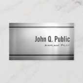 Carte De Visite Pilote d'avion - Cool en acier inoxydable (Devant)