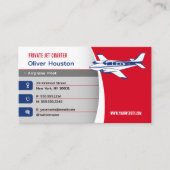 Carte De Visite Pilote d'avion | Vol (Devant)