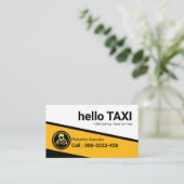 Carte De Visite Pilote de cabine triangle professionnel de taxi ja (Debout devant)
