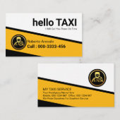 Carte De Visite Pilote de cabine triangle professionnel de taxi ja (Devant / Derrière)