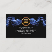 Carte De Visite Pilote de camion à ondes éclair bleu-bleu (Dos)