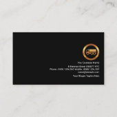 Carte De Visite Pilote de camion de classe Yellow Lightning (Dos)