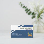 Carte De Visite Pilote de camion Motif d'or élégant (Debout devant)