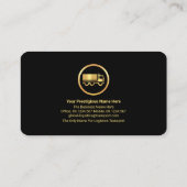 Carte De Visite Pilote de camion Retro Gold Black Layers (Dos)