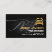 Carte De Visite Pilote de camion Vignette Gold Wire Mesh (Devant)