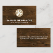 Carte De Visite Pilote de clé et de vis | Arrière - plan bois (Devant / Derrière)