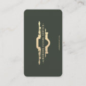 Carte De Visite Pilote de drone moderne Gold Monogramme vert (Devant)