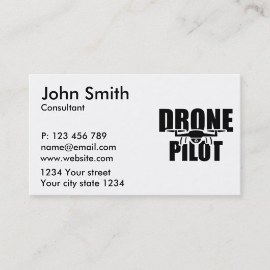 Carte De Visite Pilote de drones (Devant)