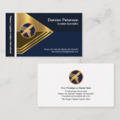 Carte De Visite Pilote de l'aviation logistique Creative Gold Arro (Devant / Derrière)