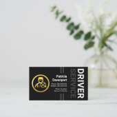 Carte De Visite Pilote de lignes Gris Professionnel (Debout devant)