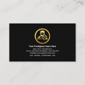 Carte De Visite Pilote de lignes Gris Professionnel (Dos)