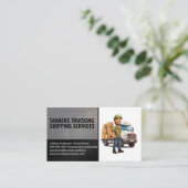 Carte De Visite Pilote de livraison de camion (Debout devant)