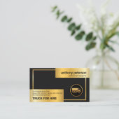 Carte De Visite Pilote de logistique de camion Gold Box Frame (Debout devant)