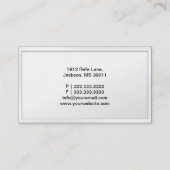 Carte De Visite Pilote de monogramme de frontière/carte de visite (Dos)