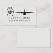 Carte De Visite Pilote de professionnel de la correction C-130 (Devant / Derrière)