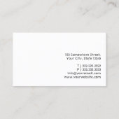 Carte De Visite Pilote de rayure/carte de visite noirs d'aviateur (Dos)