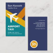 Carte De Visite Pilote de taxi de l'aéroport Creative Airplane Run (Devant / Derrière)