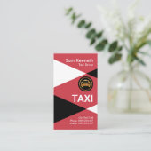 Carte De Visite Pilote de taxi des triangles rouges (Debout devant)