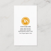 Carte De Visite Pilote de taxi des triangles rouges (Dos)