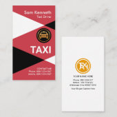Carte De Visite Pilote de taxi des triangles rouges (Devant / Derrière)