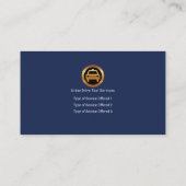 Carte De Visite Pilote de taxi Fringe Gold Double Blue Waves (Dos)