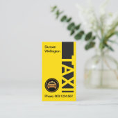 Carte De Visite Pilote de taxi jaune vif à signal TAXI vertical (Debout devant)