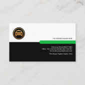 Carte De Visite Pilote de taxi pour tabulation verte en calques no (Dos)