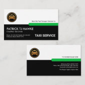 Carte De Visite Pilote de taxi pour tabulation verte en calques no (Devant / Derrière)