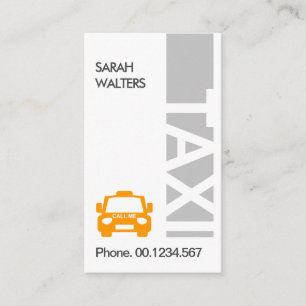 Carte De Visite Pilote de taxi pour taxi en taxi gris vertical