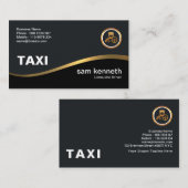Carte De Visite Pilote de taxi simple Faux Gold Wave (Devant / Derrière)